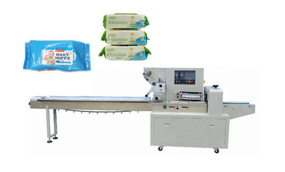 Chine À grande vitesse mouillez la machine de conditionnement de sac d'oreiller de chiffons pour différents matériaux d'emballage fournisseur